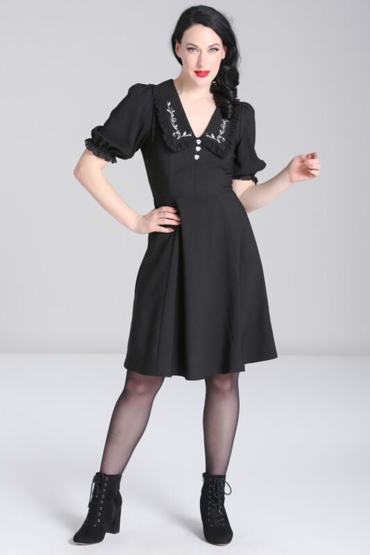 EMP "Ivie Dress" Mittellanges Kleid schwarz von Hell Bunny