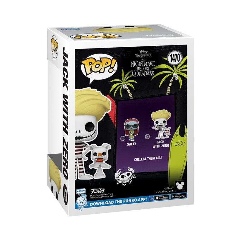 EMP "Jack With Zero Vinyl Figur 1470" Funko Pop! Multicolor Von The Nightmare Before Christmas