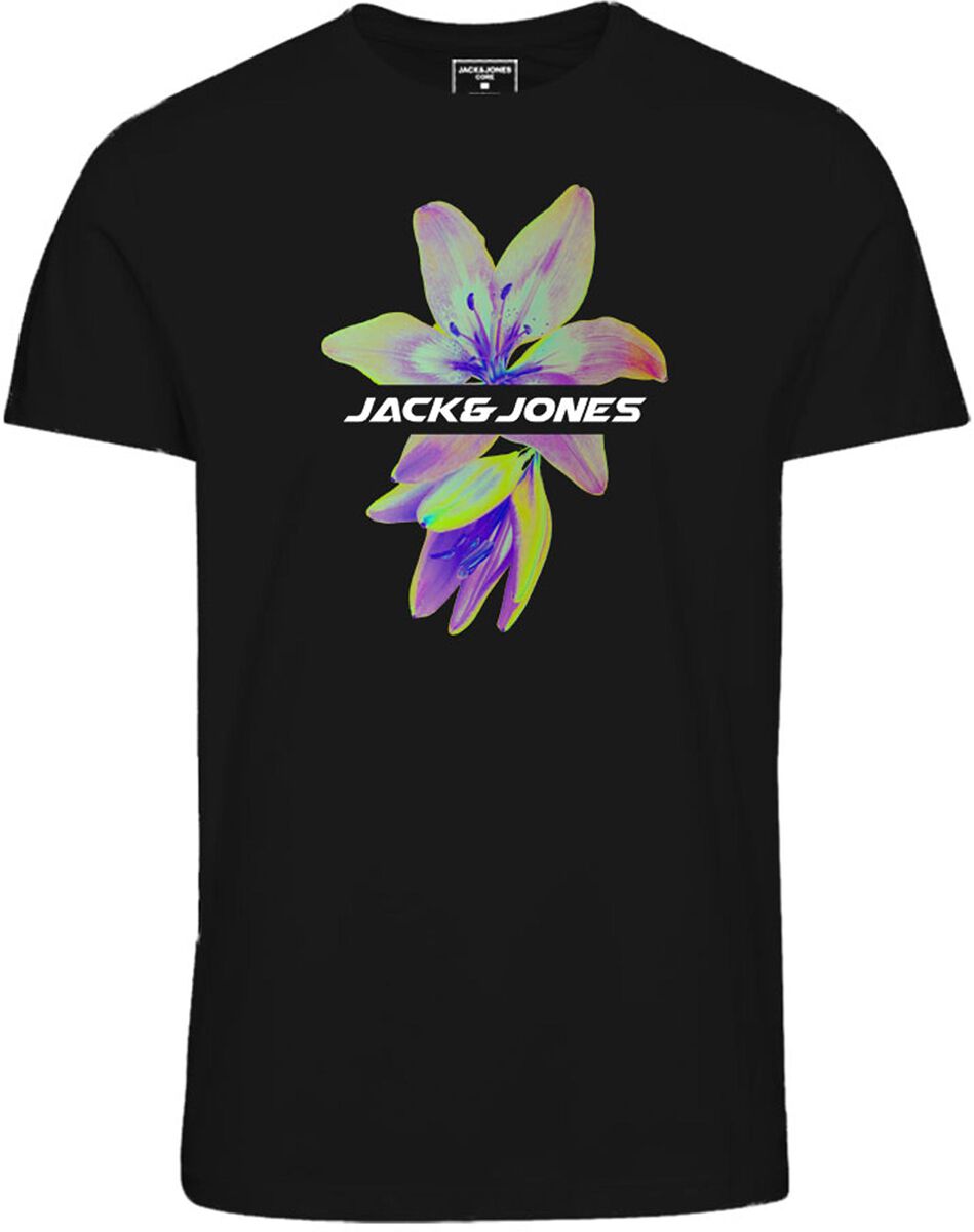EMP "Jcoflower Print Tee S/S Crew Neck FST JNR" T-Shirt schwarz von Jack & Jones Junior