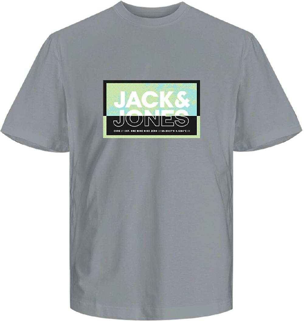 EMP "Jcologan Sommer Print Tee Crew FST JNR" T-Shirt grau von Jack & Jones Junior