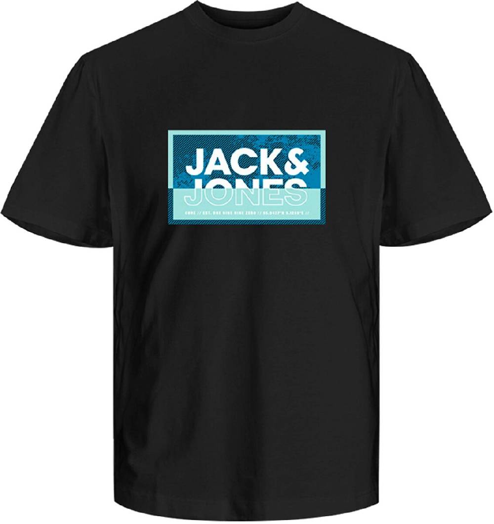 EMP "Jcologan Sommer Print Tee Crew FST JNR" T-Shirt schwarz von Jack & Jones Junior
