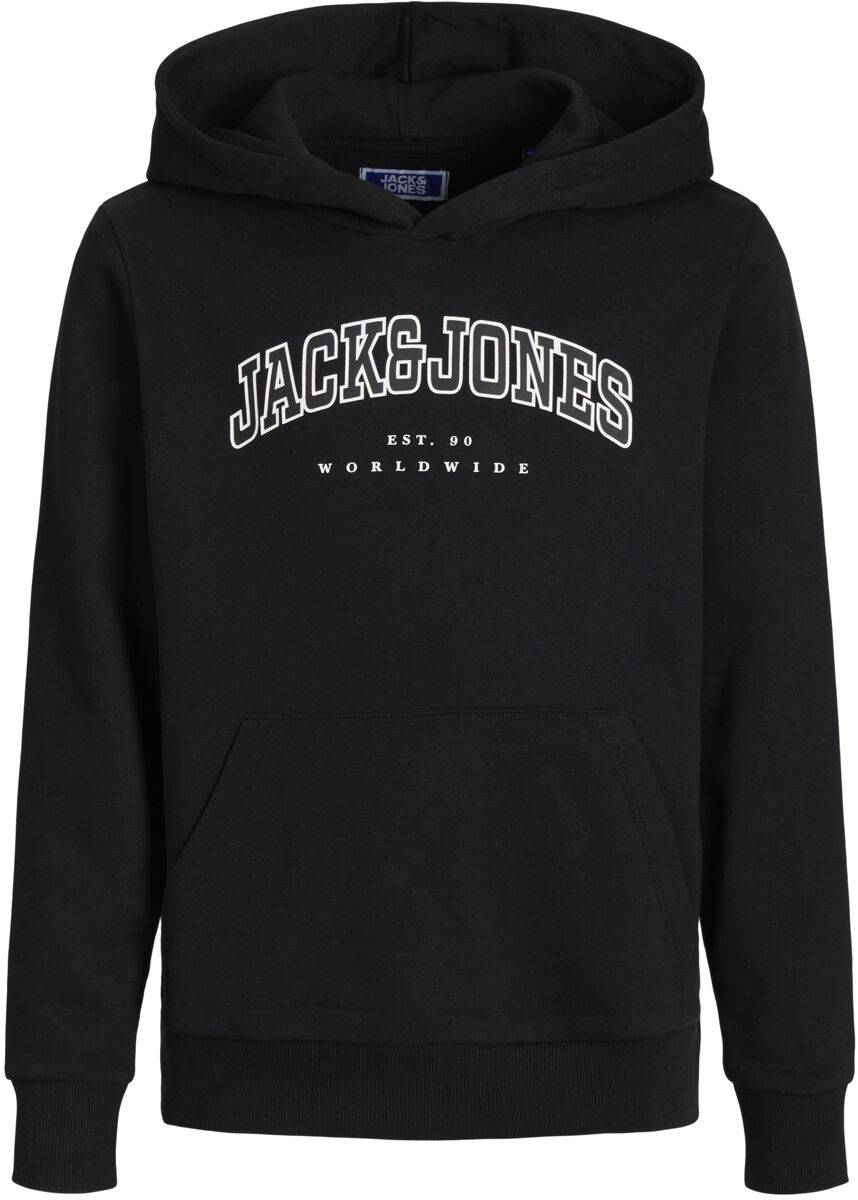 EMP "JJECaleb Versity Sweat Hood" Kapuzenpullover schwarz von Jack & Jones Junior