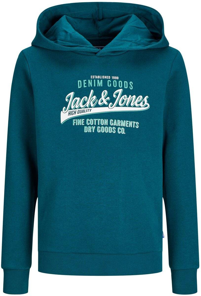 EMP "JJELogo Sweat Hood 2Col" Kapuzenpullover blau von Jack & Jones Junior