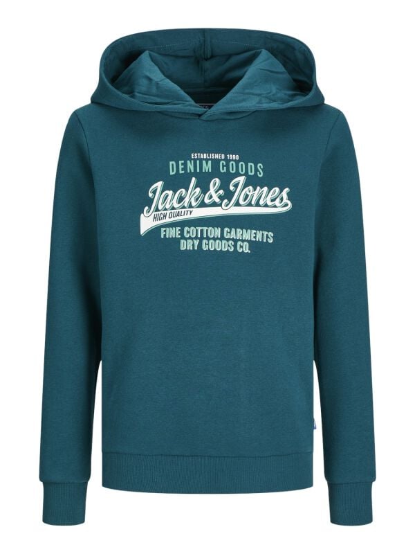 EMP "JJELogo Sweat Hood 2Col" Kapuzenpullover grün von Jack & Jones Junior