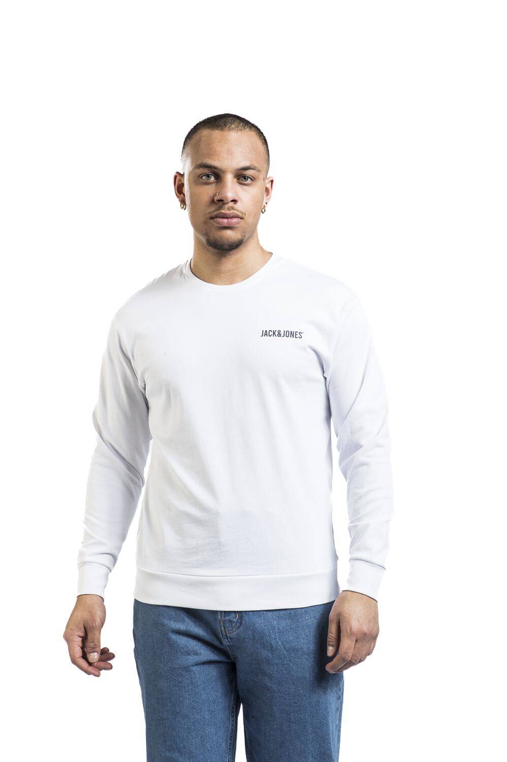 EMP "JJGrow Sweat Crew Neck JNR" Sweatshirt Weiß Von Jack & Jones Junior