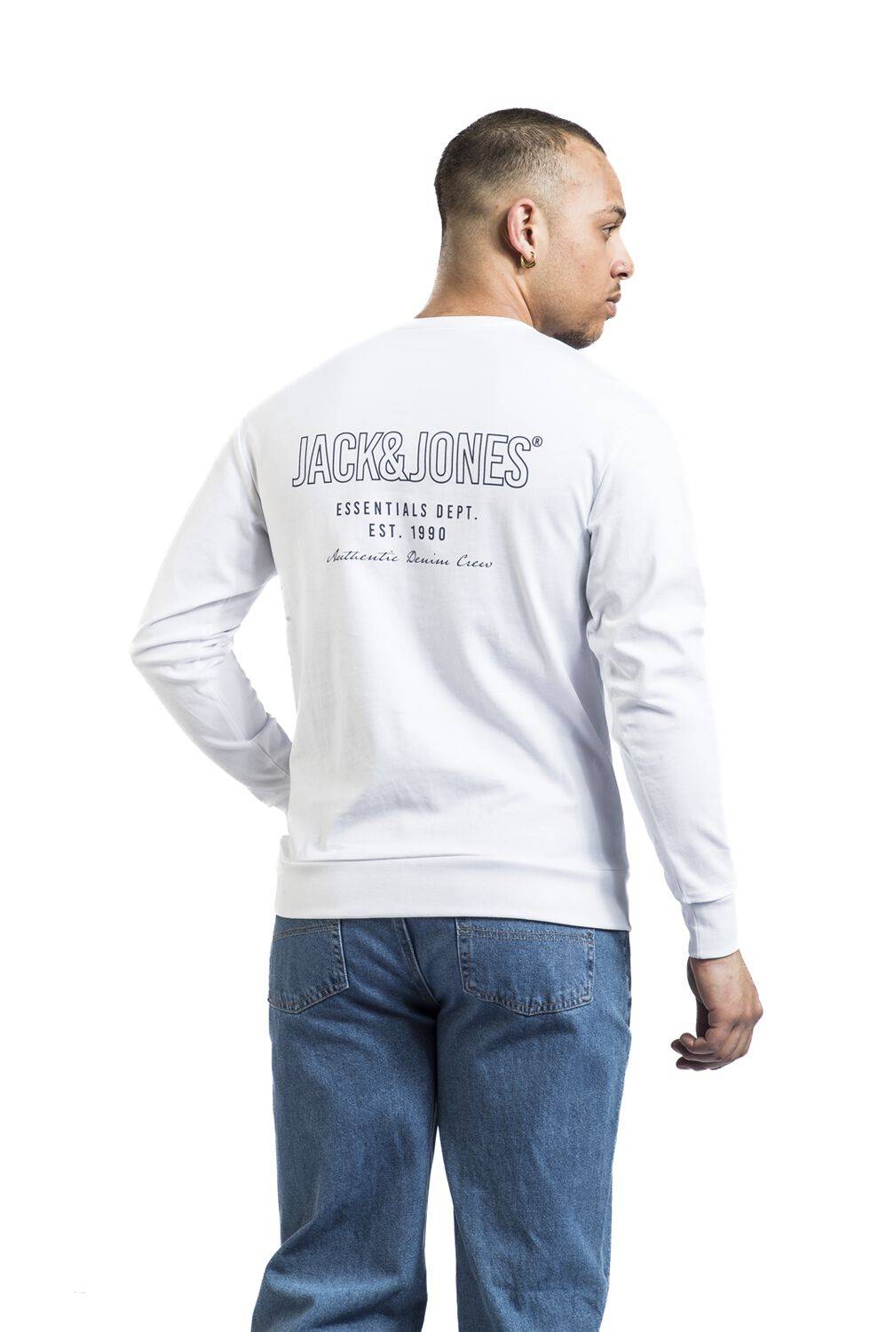 EMP "JJGrow Sweat Crew Neck JNR" Sweatshirt Weiß Von Jack & Jones Junior