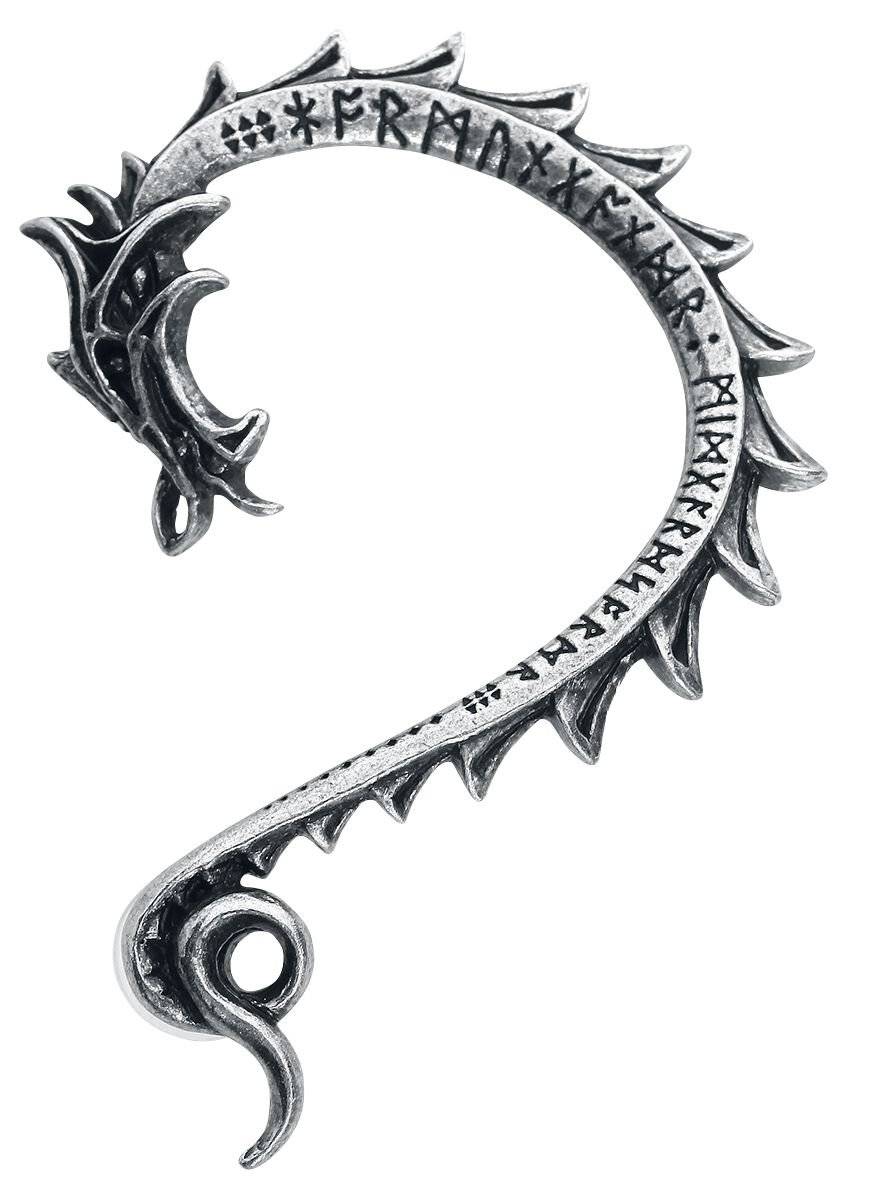 EMP "Jormungand" Ohrstecker silberfarben von Alchemy Gothic