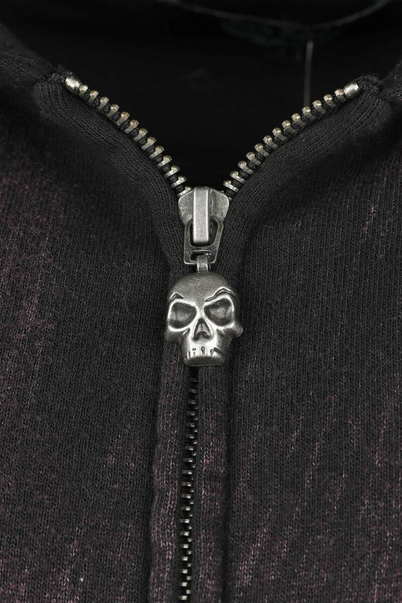 EMP Kapuzenjacke Schwarz/bordeaux Von Rock Rebel By EMP