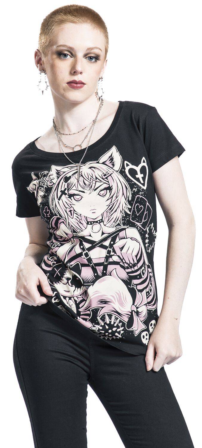 EMP "Kawaii T Shirt" T-Shirt Schwarz Von Cupcake Cult