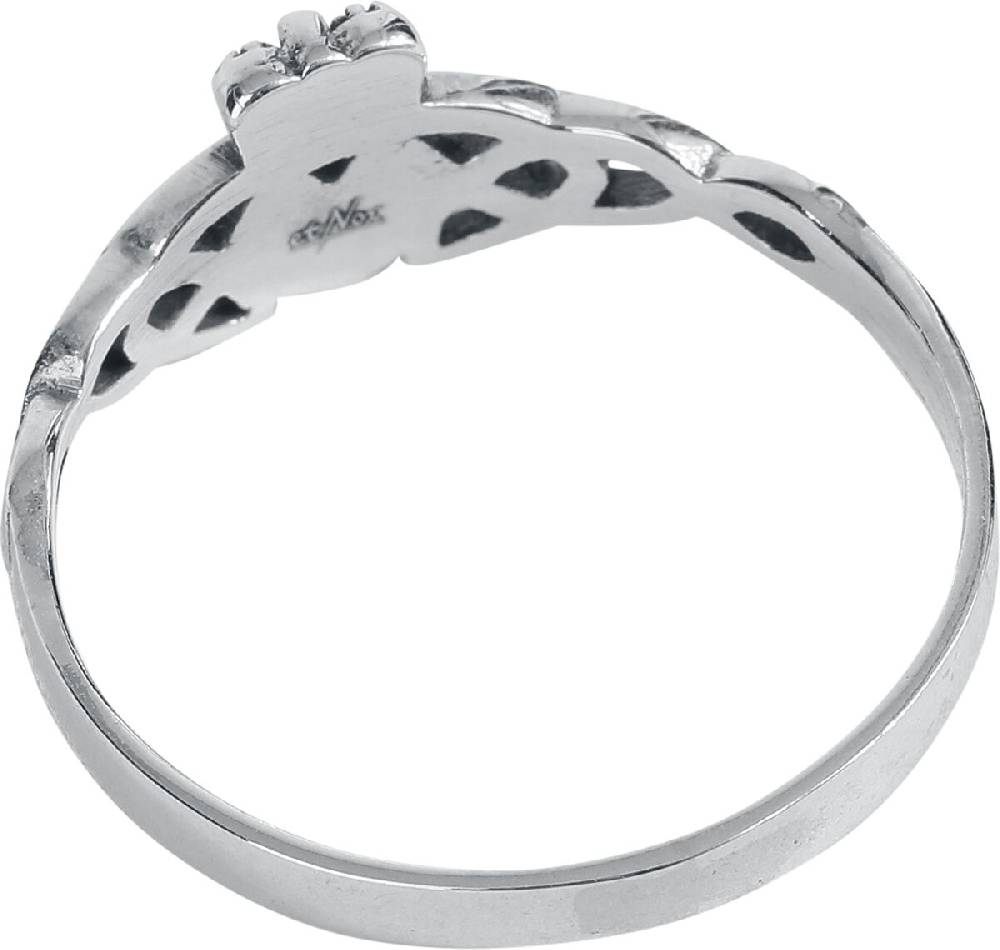EMP "Keltischer Claddagh" Ring Silberfarben Von EtNox Magic And Mystic