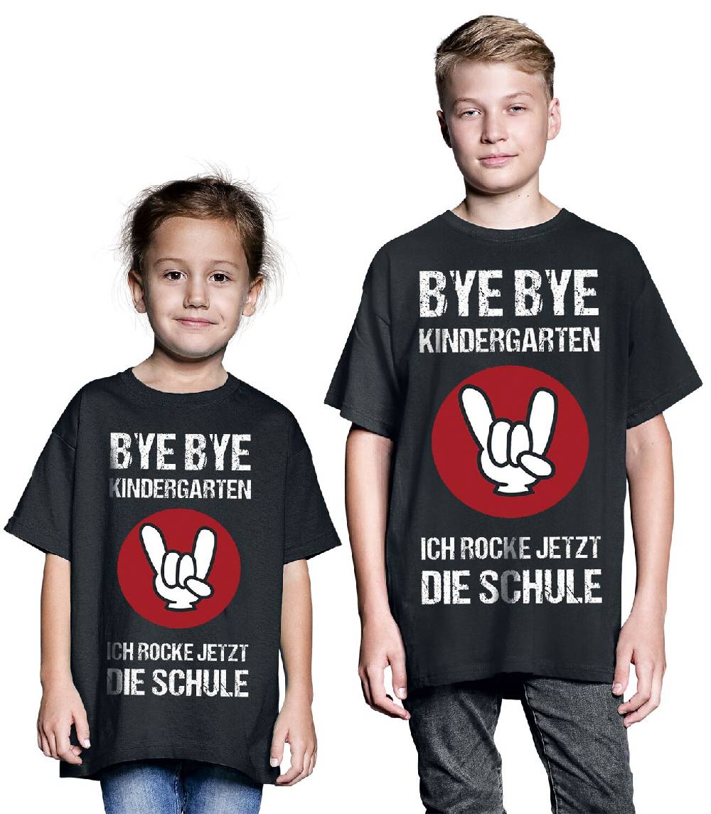 EMP "Kids - Bye Bye Kindergarten" T-Shirt Schwarz Von Sprüche