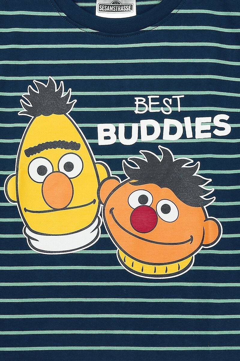 EMP "Kids - Ernie Und Bert - Best Buddies" T-Shirt Blau/grün Von Sesamstraße
