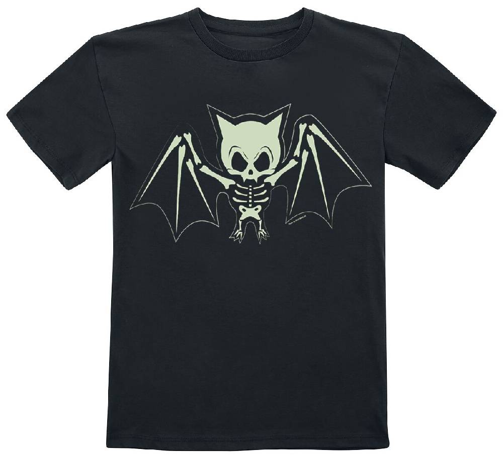 EMP "Kids - Fledermaus Skelett" T-Shirt schwarz von Tierisch