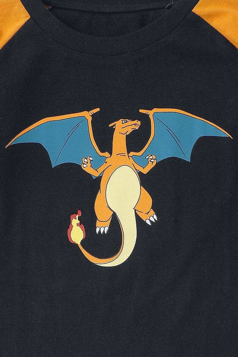 EMP "Kids - Glurak - Bring The Heat" Langarmshirt Schwarz/orange Von Pokémon