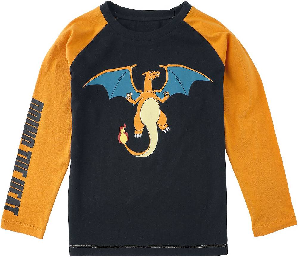 EMP "Kids - Glurak - Bring The Heat" Langarmshirt schwarz/orange von Pokémon