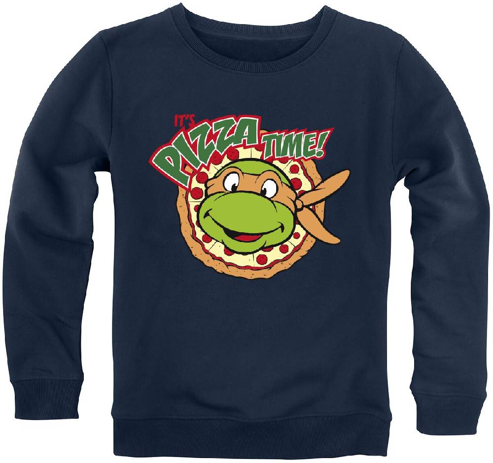 EMP "Kids - It`s Pizza Time!" Sweatshirt blau von Teenage Mutant Ninja Turtles
