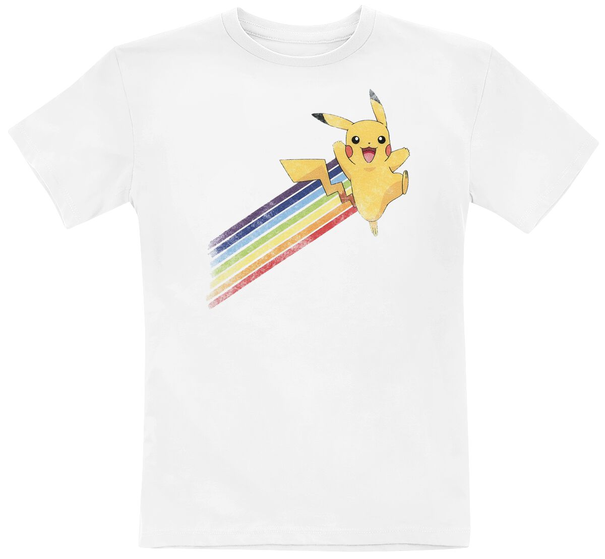 EMP "Kids - Pikachu - Regenbogen" T-Shirt weiß von Pokémon