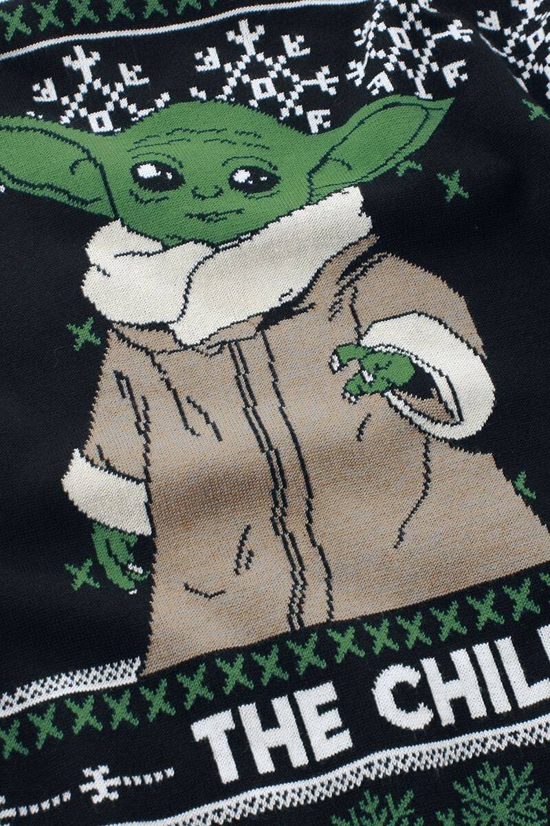 EMP "Kids - The Mandalorian - Grogu" Strickpullover Schwarz Von Star Wars