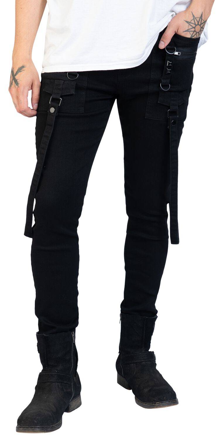 EMP "KIHILIST Bondage Trousers" Jeans schwarz von KIHILIST by KILLSTAR
