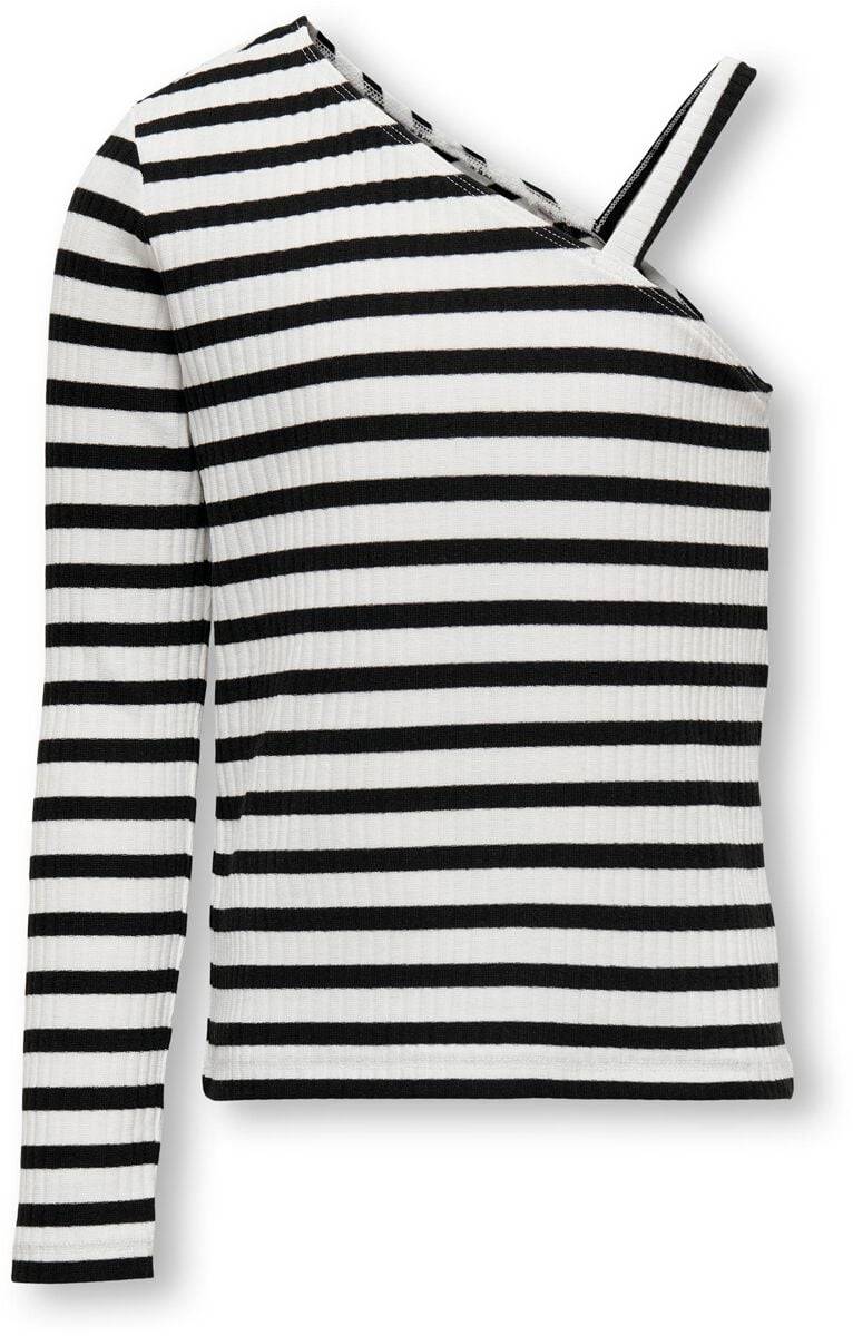 EMP "Kognella L/S One Shoulder TOP JRS" Langarmshirt schwarz/weiß von Kids ONLY