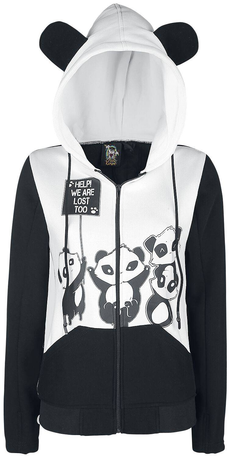 EMP "KP Lost Hood" Kapuzenjacke Schwarz/weiß Von Killer Panda