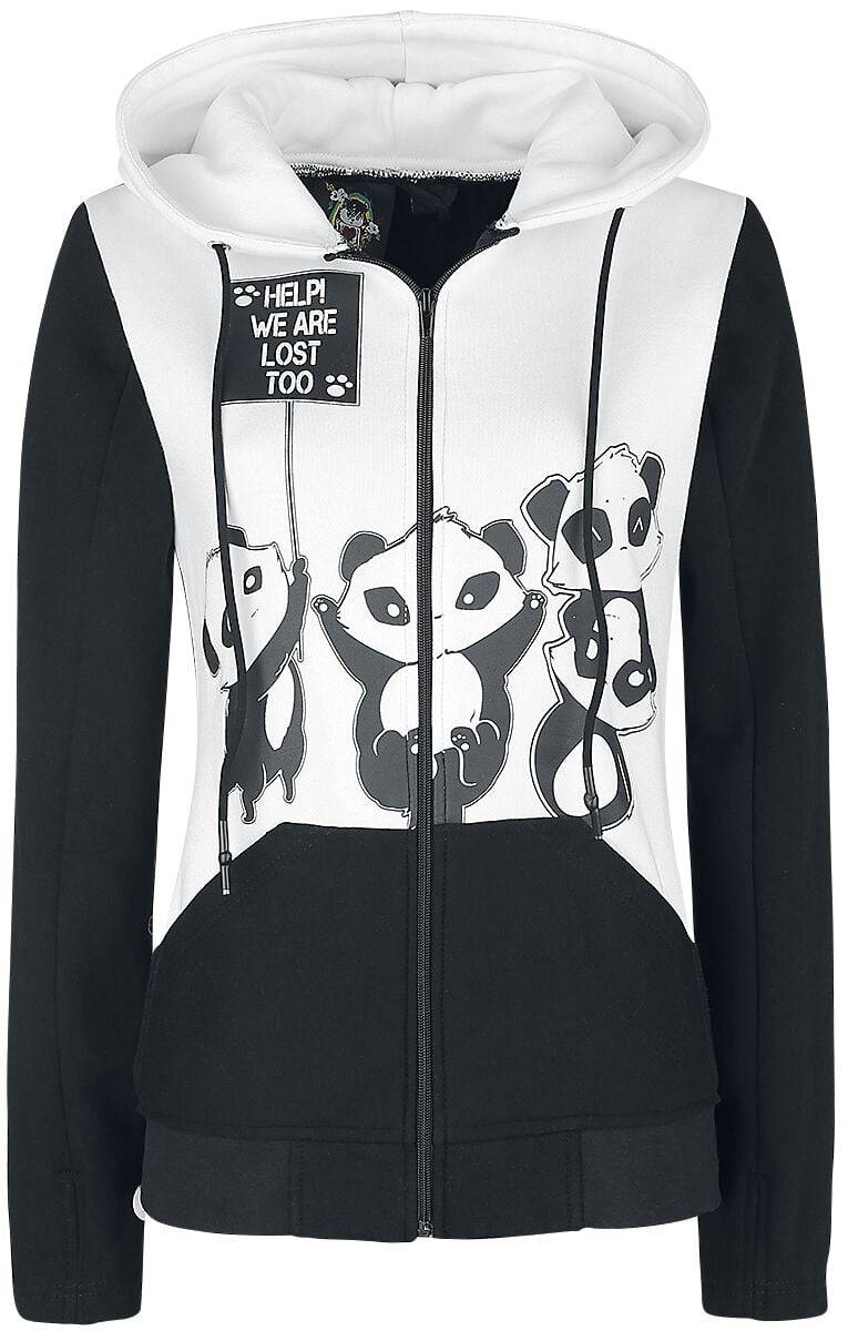 EMP "KP Lost Hood" Kapuzenjacke schwarz/weiß von Killer Panda