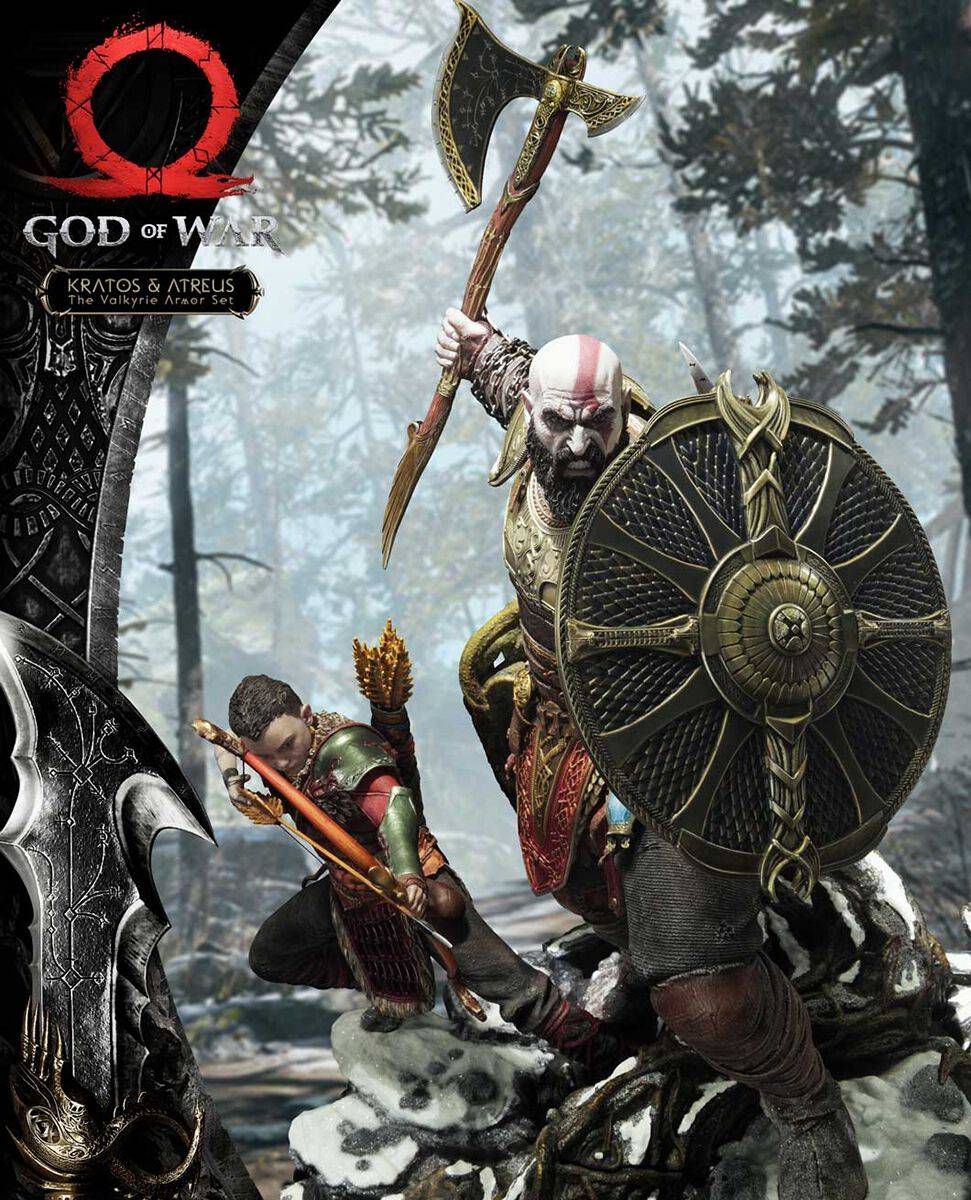 EMP "Kratos And Atreus - The Valkyrie Armor Set" Statue Multicolor Von God Of War