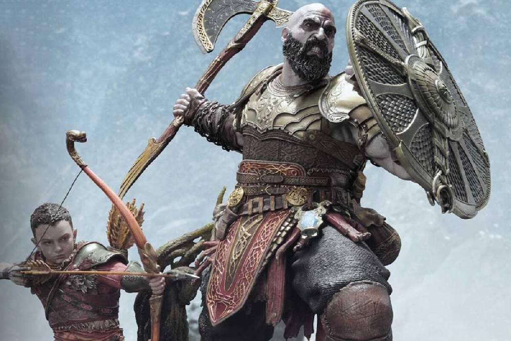 EMP "Kratos And Atreus - The Valkyrie Armor Set" Statue Multicolor Von God Of War