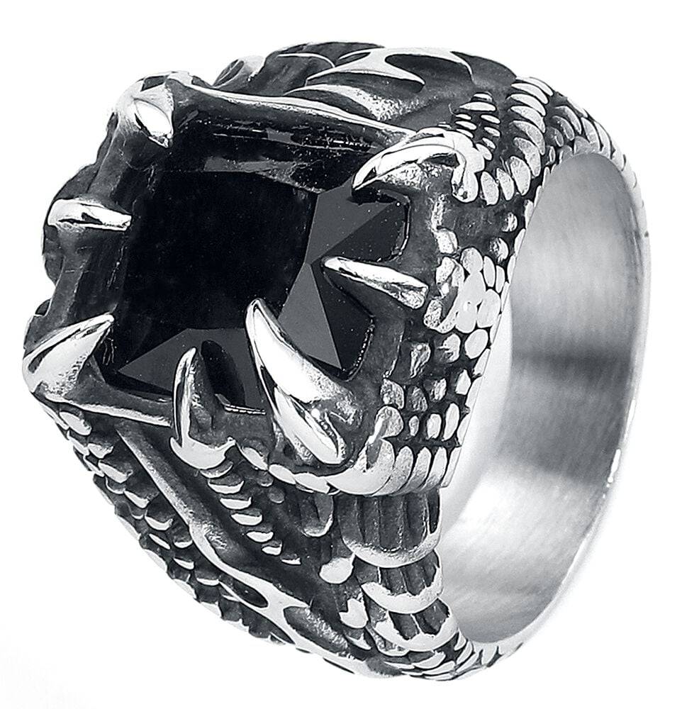 EMP "Kristallklaue" Ring Silberfarben Von EtNox Hard And Heavy