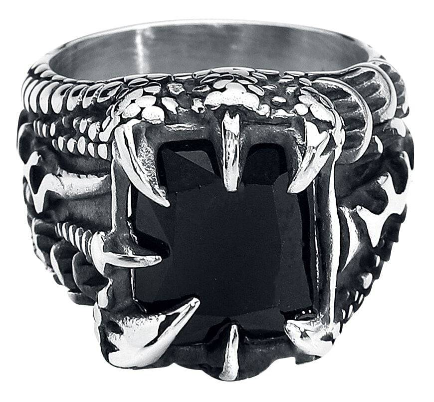 EMP "Kristallklaue" Ring silberfarben von etNox hard and heavy