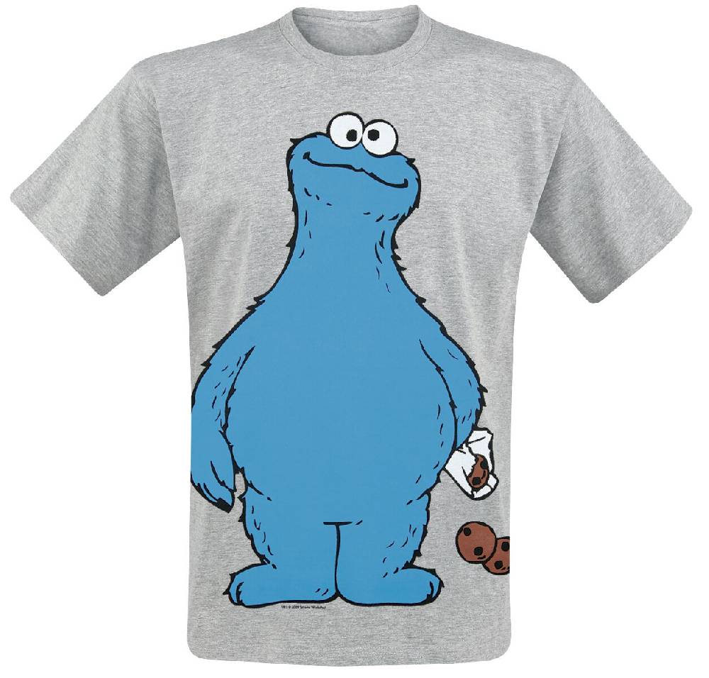 EMP "Krümelmonster - Cookie Thief" T-Shirt grau meliert von Sesamstraße
