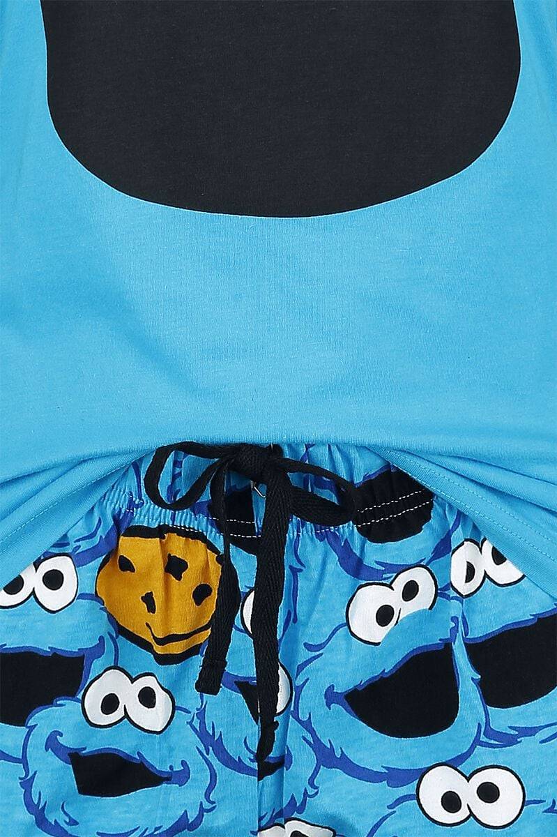 EMP "Krümelmonster - Gesicht" Schlafanzug Blau Von Sesamstraße