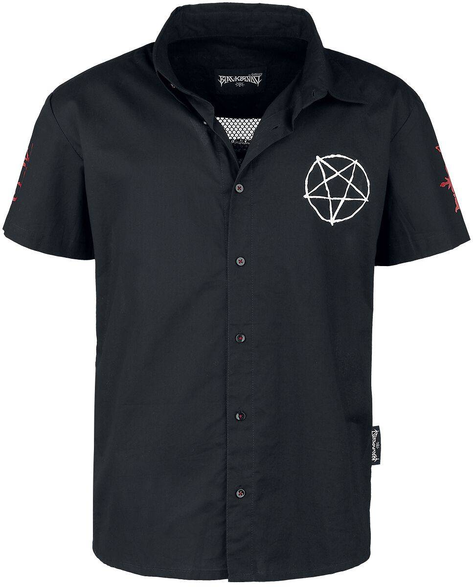 EMP Kurzarmhemd schwarz von Black Blood by Gothicana