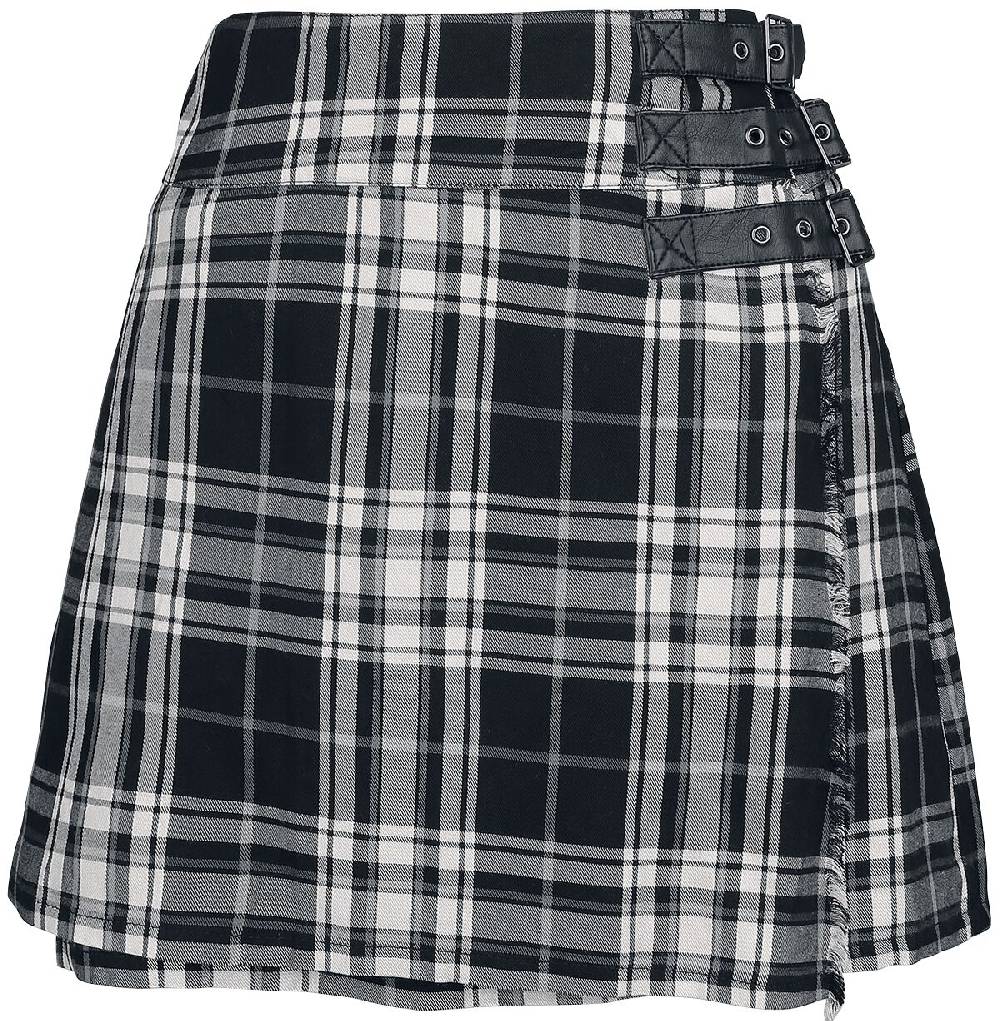 EMP Kurzer Rock schwarz/grau von Black Premium by EMP
