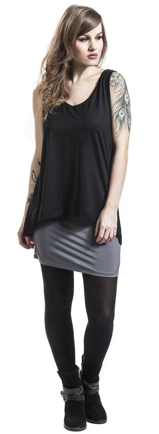 EMP Kurzes Kleid Schwarz/charcoal Von Black Premium By EMP