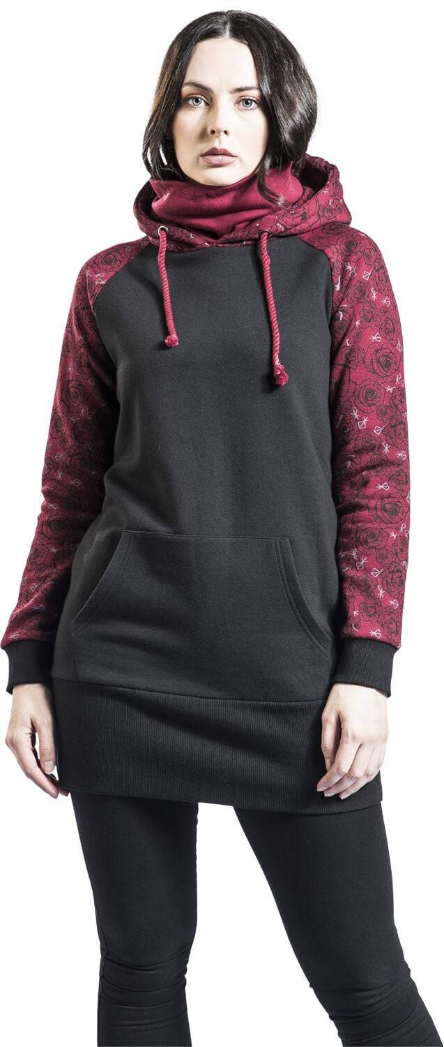 EMP Kurzes Kleid Schwarz/rot Von Black Premium By EMP