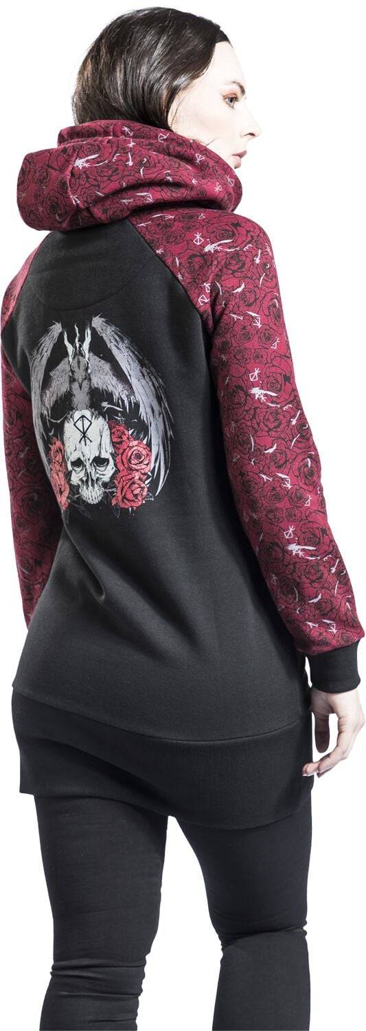 EMP Kurzes Kleid Schwarz/rot Von Black Premium By EMP