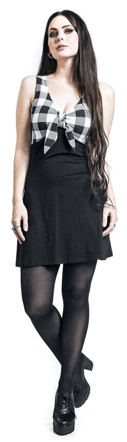 EMP Kurzes Kleid Schwarz/weiß Von Rock Rebel By EMP