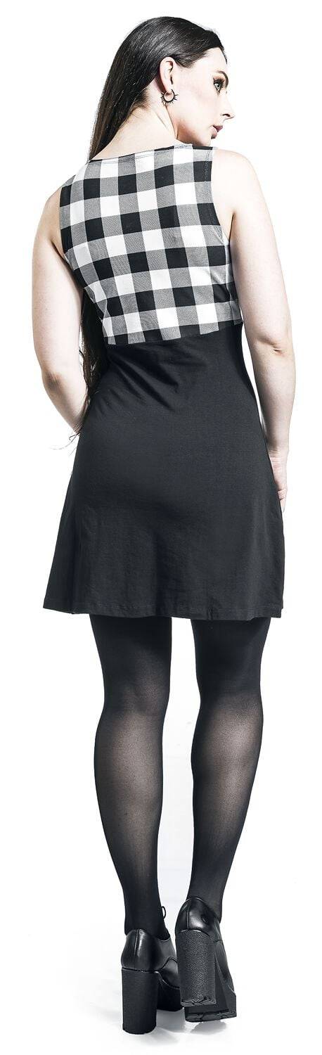 EMP Kurzes Kleid Schwarz/weiß Von Rock Rebel By EMP