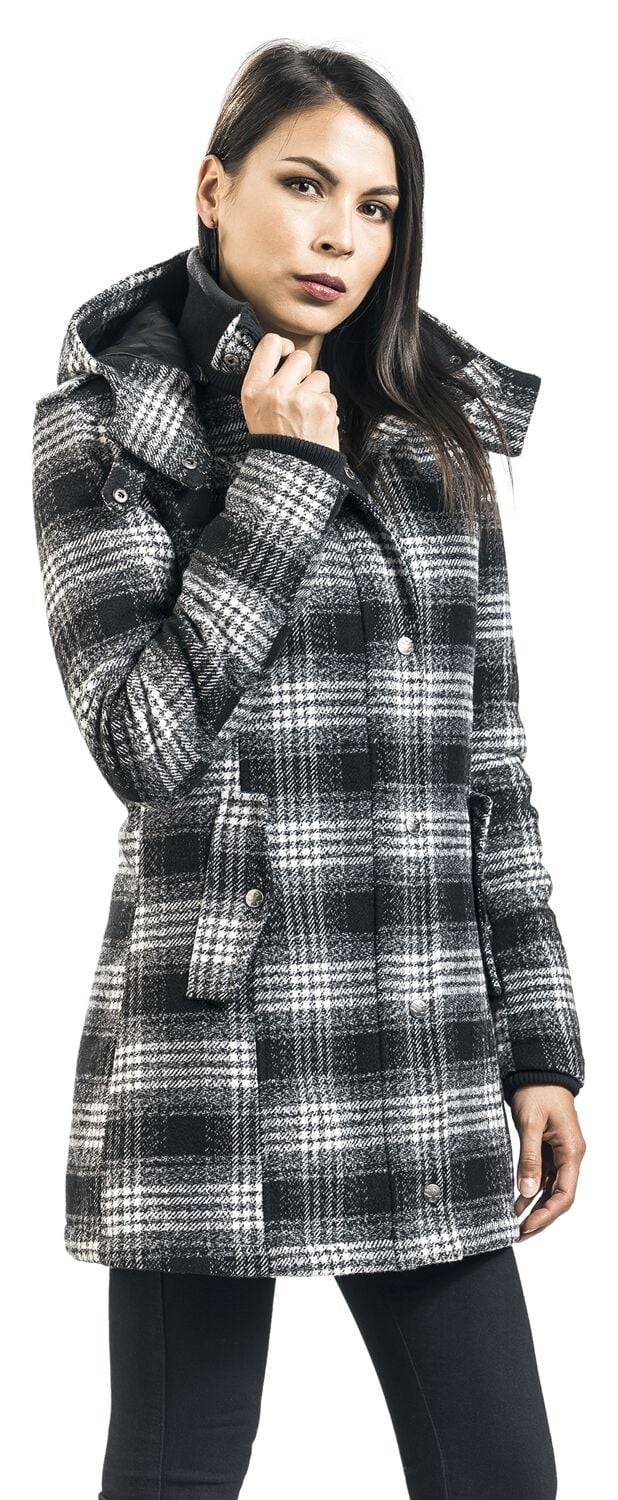 EMP Kurzmantel Schwarz/grau Von Black Premium By EMP