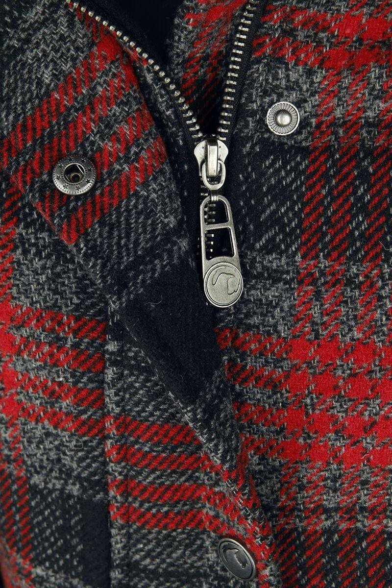 EMP Kurzmantel Schwarz/rot Von Black Premium By EMP