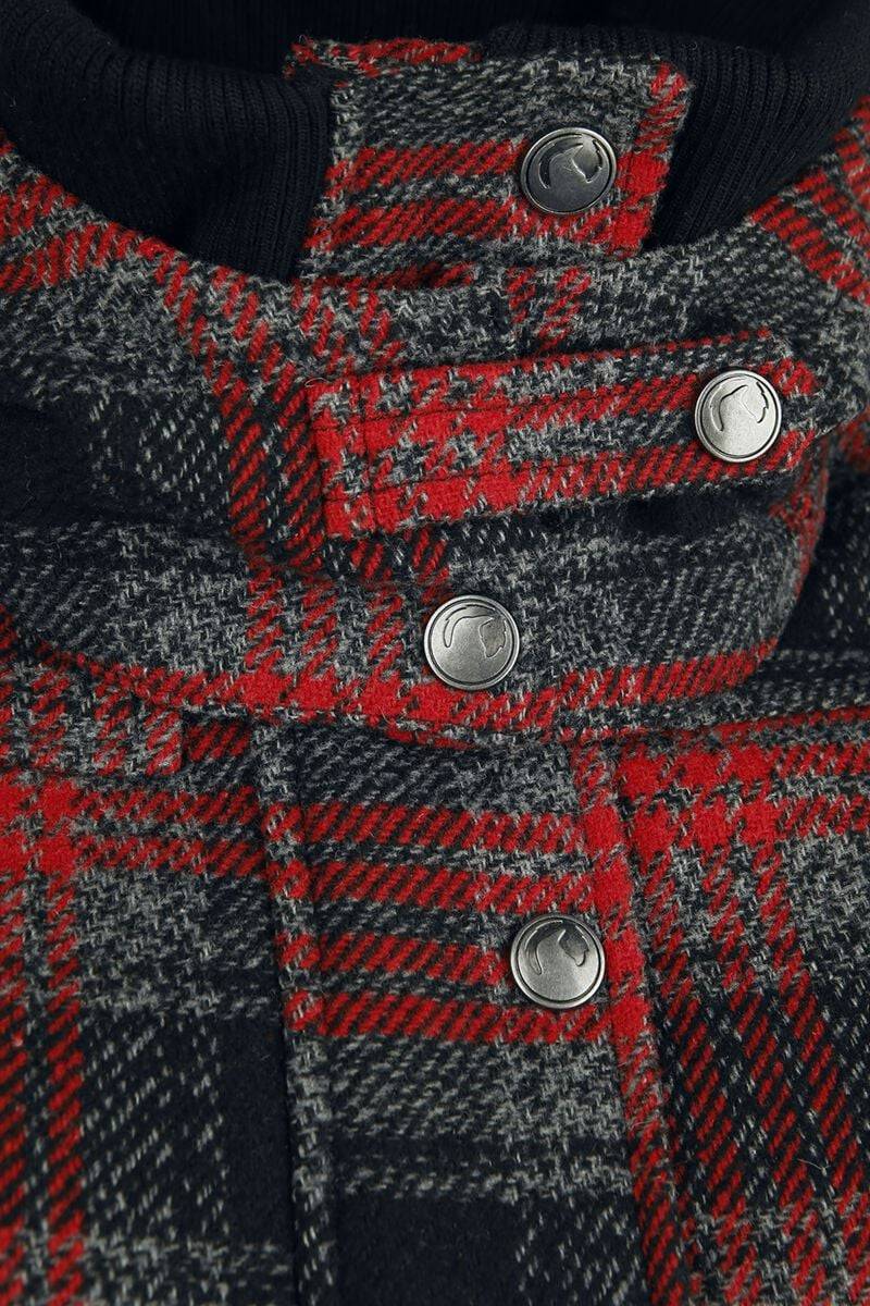 EMP Kurzmantel Schwarz/rot Von Black Premium By EMP