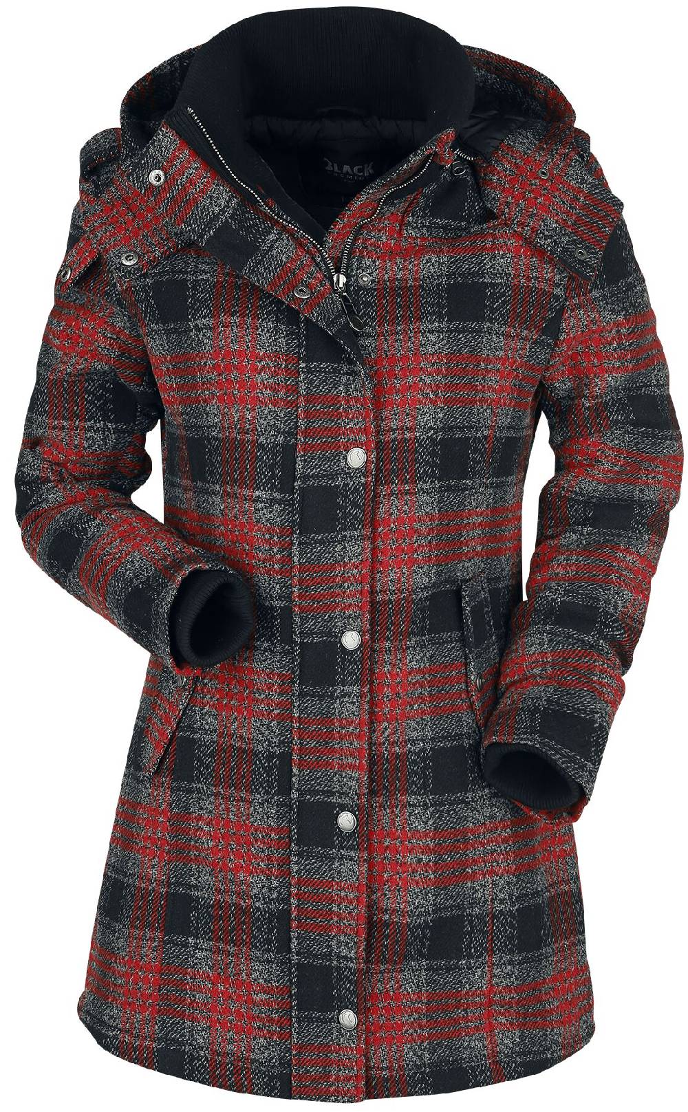 EMP Kurzmantel schwarz/rot von Black Premium by EMP