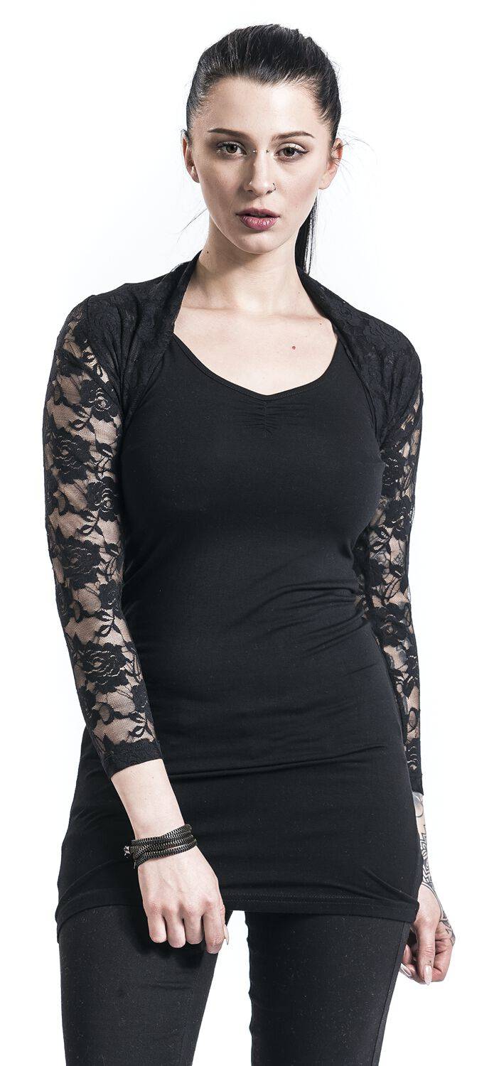 EMP "Lace Bolero" Bolero Schwarz Von Banned Alternative