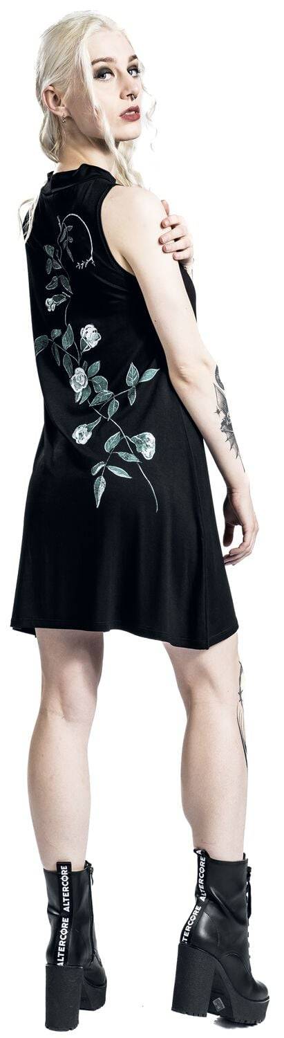 EMP "Lace Creeper" Kurzes Kleid Schwarz Von Outer Vision