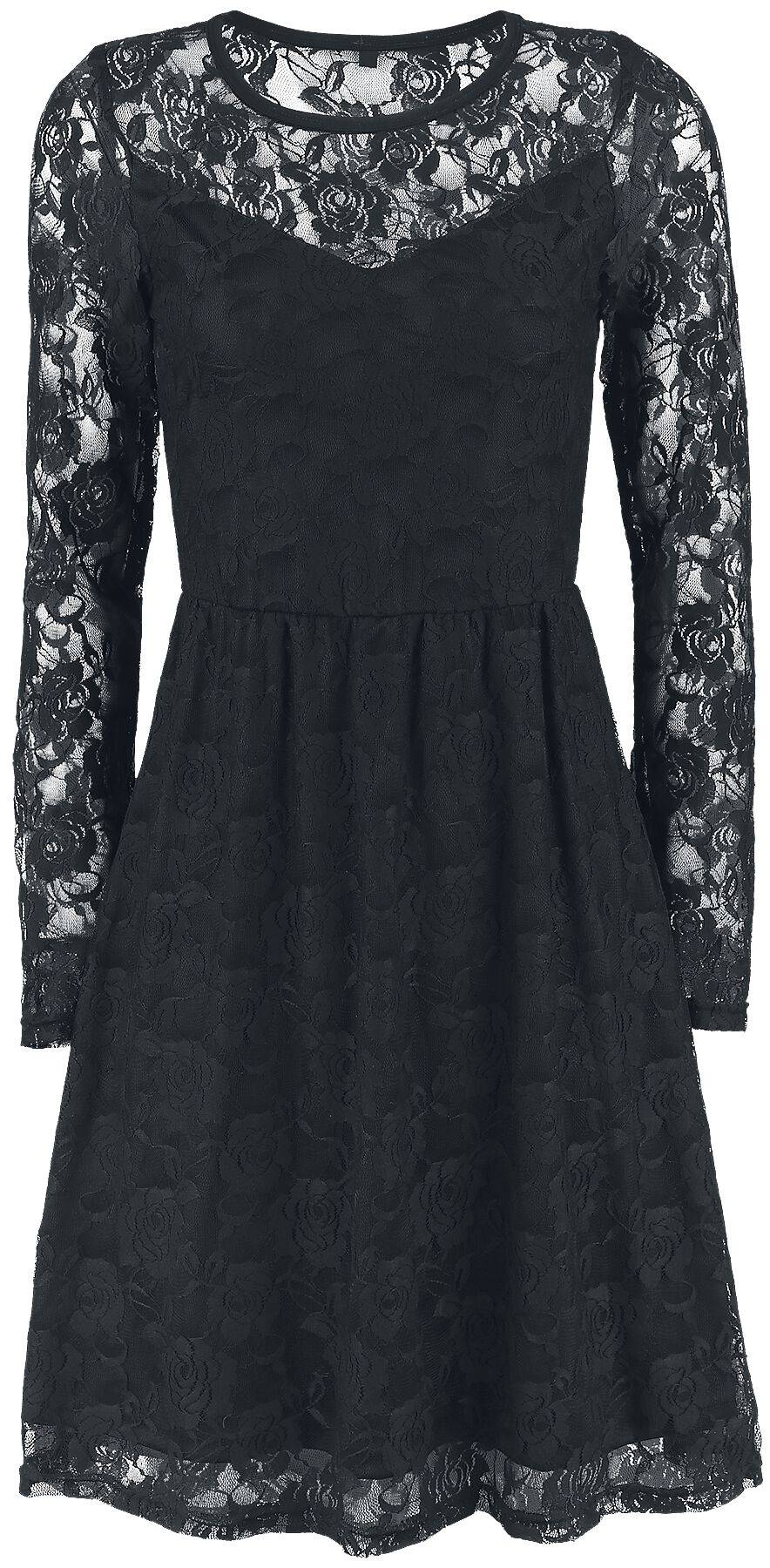 EMP "Lace Dress" Kurzes Kleid schwarz von Gothicana by EMP