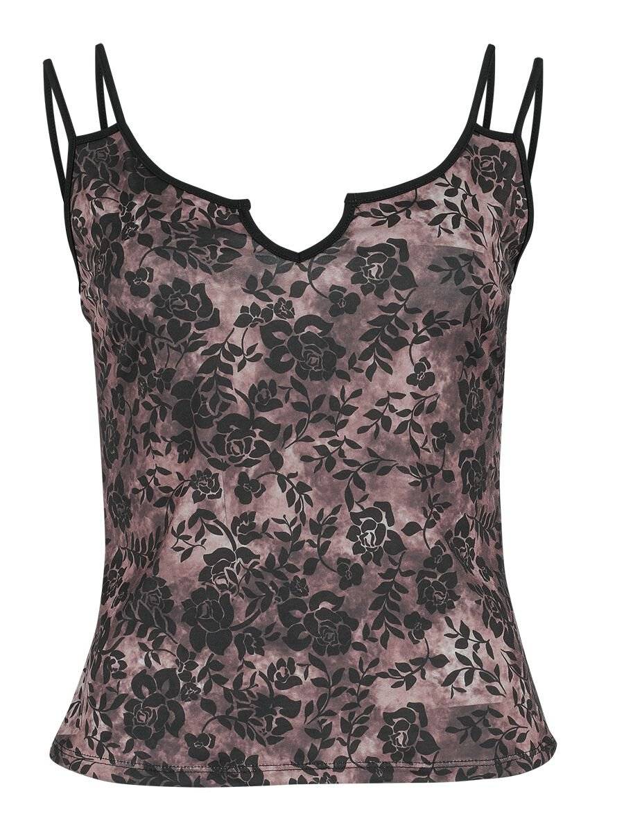 EMP "Lace Flowers" Top braun/schwarz von Outer Vision