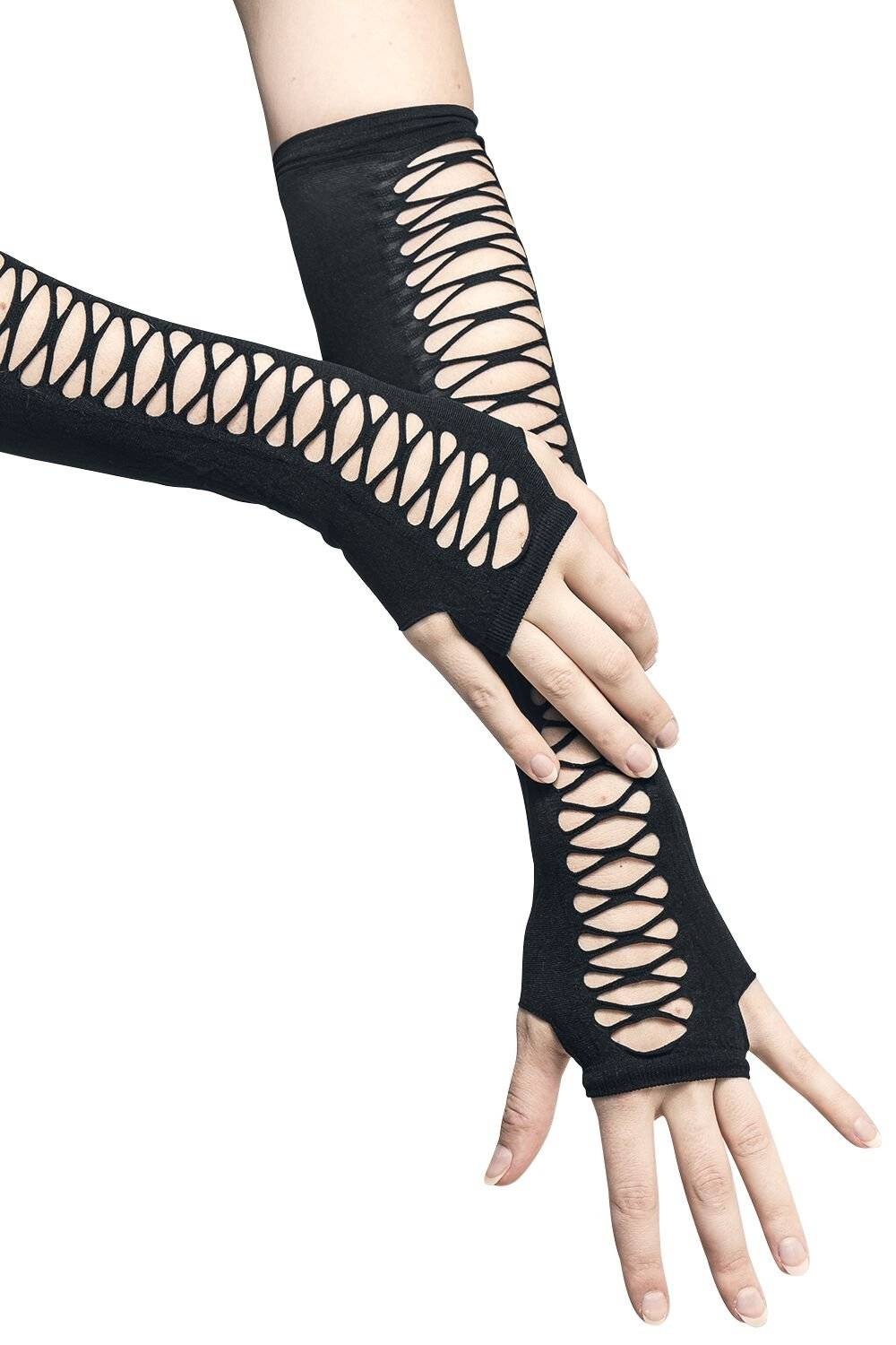 EMP "Lace up sleeve glove" Stulpen schwarz von Pamela Mann