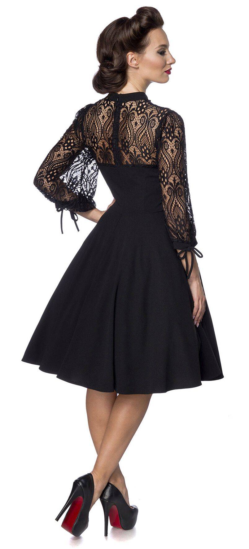 EMP "Lacedress" Mittellanges Kleid Schwarz Von Belsira