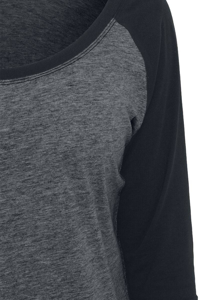EMP "Ladies 3/4 Contrast Raglan Tee" Langarmshirt Charcoal/schwarz Von Urban Classics